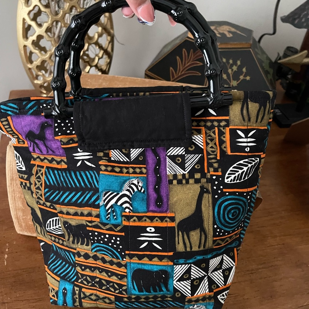 Boho Patchwork Tote Bag Multicolor Quilted Purse … - image 3